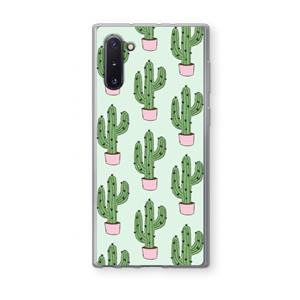 CaseCompany Cactus Lover: Samsung Galaxy Note 10 Transparant Hoesje