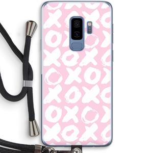 CaseCompany XOXO: Samsung Galaxy S9 Plus Transparant Hoesje met koord