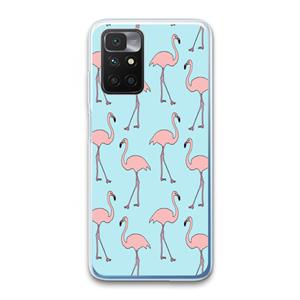 CaseCompany Anything Flamingoes: Xiaomi Redmi 10 Transparant Hoesje
