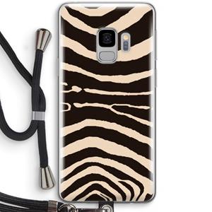 CaseCompany Arizona Zebra: Samsung Galaxy S9 Transparant Hoesje met koord