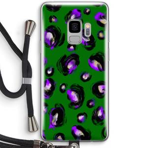 CaseCompany Green Cheetah: Samsung Galaxy S9 Transparant Hoesje met koord