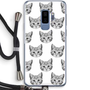 CaseCompany Kitten: Samsung Galaxy S9 Plus Transparant Hoesje met koord