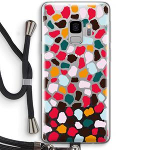 CaseCompany Colored Giraffe: Samsung Galaxy S9 Transparant Hoesje met koord