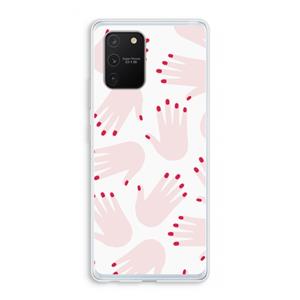 CaseCompany Hands pink: Samsung Galaxy S10 Lite Transparant Hoesje