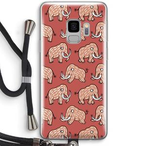 CaseCompany Mammoet: Samsung Galaxy S9 Transparant Hoesje met koord