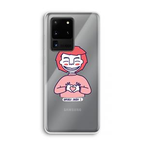 CaseCompany Hartje: Samsung Galaxy S20 Ultra Transparant Hoesje