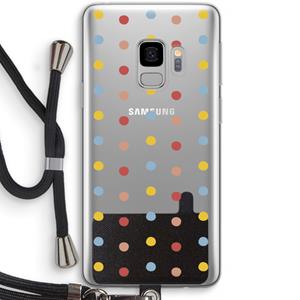 CaseCompany Bollen: Samsung Galaxy S9 Transparant Hoesje met koord