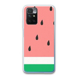 CaseCompany Watermeloen: Xiaomi Redmi 10 Transparant Hoesje