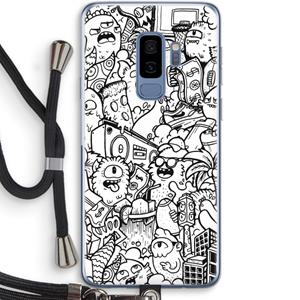CaseCompany Vexx City #2: Samsung Galaxy S9 Plus Transparant Hoesje met koord