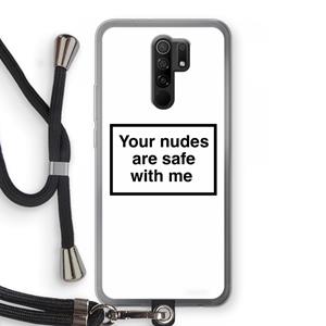 CaseCompany Safe with me: Xiaomi Redmi 9 Transparant Hoesje met koord