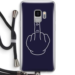 CaseCompany F**k U: Samsung Galaxy S9 Transparant Hoesje met koord