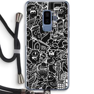 CaseCompany Vexx Black City : Samsung Galaxy S9 Plus Transparant Hoesje met koord