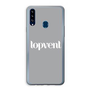 CaseCompany Topvent Grijs Wit: Samsung Galaxy A20s Transparant Hoesje