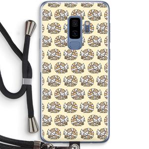 CaseCompany Slapende poes: Samsung Galaxy S9 Plus Transparant Hoesje met koord