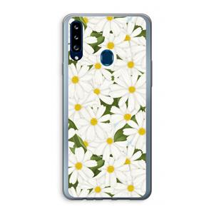 CaseCompany Summer Daisies: Samsung Galaxy A20s Transparant Hoesje