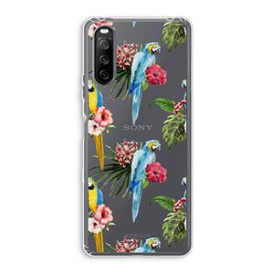 CaseCompany Kleurrijke papegaaien: Sony Xperia 10 III Transparant Hoesje
