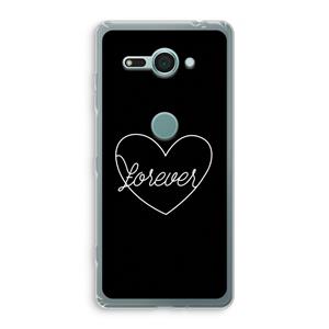 CaseCompany Forever heart black: Sony Xperia XZ2 Compact Transparant Hoesje