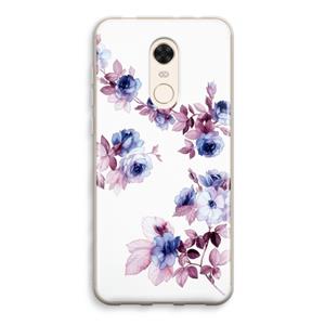 CaseCompany Waterverf bloemen: Xiaomi Redmi 5 Transparant Hoesje