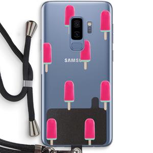 CaseCompany Waterijsje: Samsung Galaxy S9 Plus Transparant Hoesje met koord
