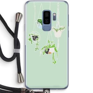 CaseCompany Hang In There: Samsung Galaxy S9 Plus Transparant Hoesje met koord
