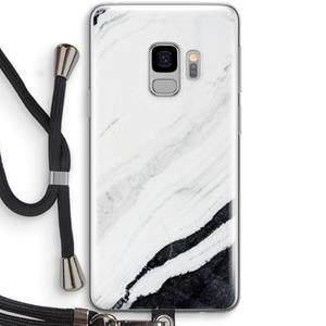CaseCompany Elegante marmer: Samsung Galaxy S9 Transparant Hoesje met koord