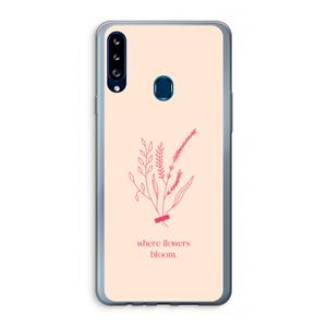 CaseCompany Where flowers bloom: Samsung Galaxy A20s Transparant Hoesje