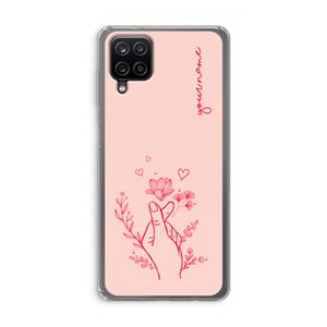 CaseCompany Giving Flowers: Samsung Galaxy A12 Transparant Hoesje