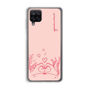 CaseCompany Love is in the air: Samsung Galaxy A12 Transparant Hoesje