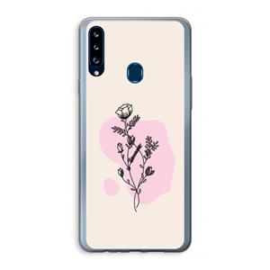 CaseCompany Roses are red: Samsung Galaxy A20s Transparant Hoesje