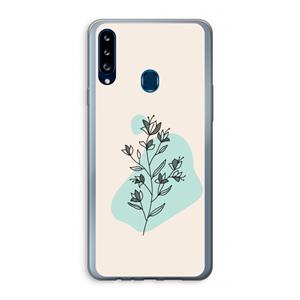 CaseCompany Violets are blue: Samsung Galaxy A20s Transparant Hoesje