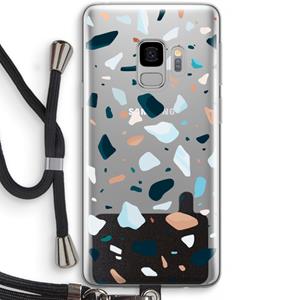 CaseCompany Terrazzo N°13: Samsung Galaxy S9 Transparant Hoesje met koord