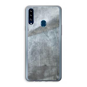 CaseCompany Grey Stone: Samsung Galaxy A20s Transparant Hoesje