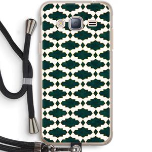 CaseCompany Moroccan tiles: Samsung Galaxy J3 (2016) Transparant Hoesje met koord