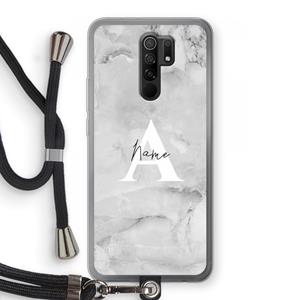 CaseCompany Ivory Marble: Xiaomi Redmi 9 Transparant Hoesje met koord
