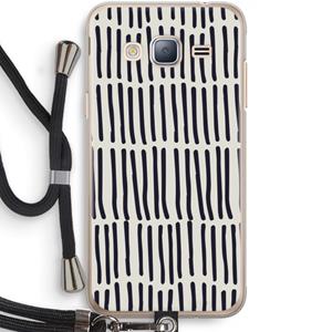 CaseCompany Moroccan stripes: Samsung Galaxy J3 (2016) Transparant Hoesje met koord