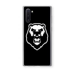 CaseCompany Angry Bear (black): Samsung Galaxy Note 10 Transparant Hoesje