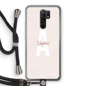 CaseCompany Strawberry Milkshake: Xiaomi Redmi 9 Transparant Hoesje met koord