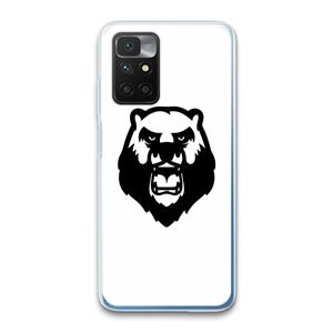 CaseCompany Angry Bear (white): Xiaomi Redmi 10 Transparant Hoesje