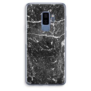 CaseCompany Zwart marmer: Samsung Galaxy S9 Plus Transparant Hoesje
