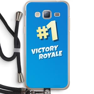 CaseCompany Victory Royale: Samsung Galaxy J3 (2016) Transparant Hoesje met koord
