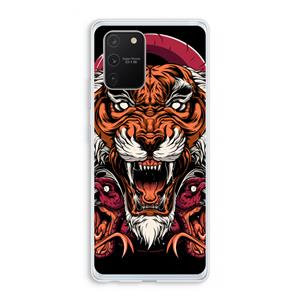 CaseCompany Tiger and Rattlesnakes: Samsung Galaxy S10 Lite Transparant Hoesje