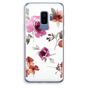CaseCompany Geschilderde bloemen: Samsung Galaxy S9 Plus Transparant Hoesje