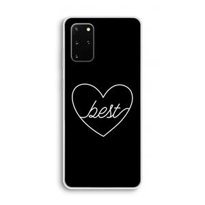 CaseCompany Best heart black: Samsung Galaxy S20 Plus Transparant Hoesje