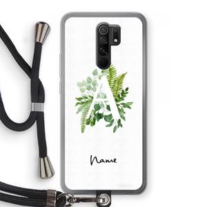 CaseCompany Green Brush: Xiaomi Redmi 9 Transparant Hoesje met koord