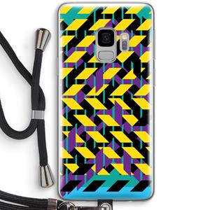CaseCompany Skew Bee 3: Samsung Galaxy S9 Transparant Hoesje met koord
