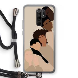 CaseCompany Sweet creatures: Xiaomi Redmi 9 Transparant Hoesje met koord