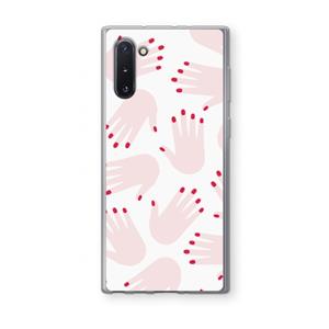 CaseCompany Hands pink: Samsung Galaxy Note 10 Transparant Hoesje