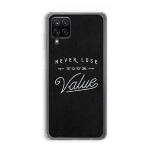 CaseCompany Never lose your value: Samsung Galaxy A12 Transparant Hoesje