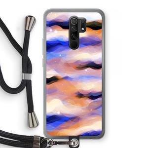 CaseCompany Donkere Wolken: Xiaomi Redmi 9 Transparant Hoesje met koord