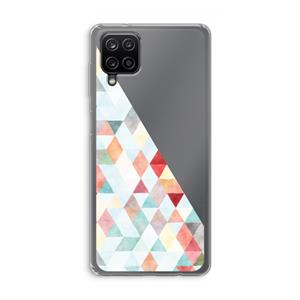 CaseCompany Gekleurde driehoekjes pastel: Samsung Galaxy A12 Transparant Hoesje
